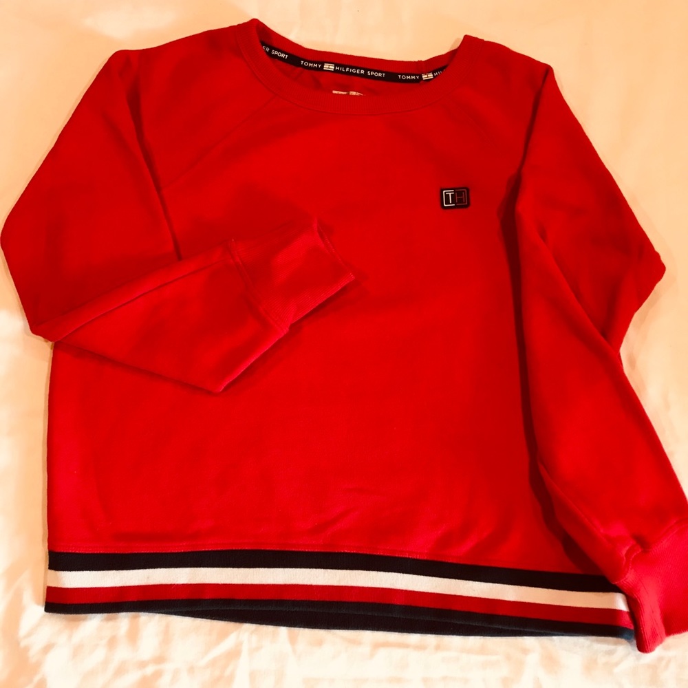 Tommy Hilfiger Sport Red Crew Neck Sweatshirt -XS
